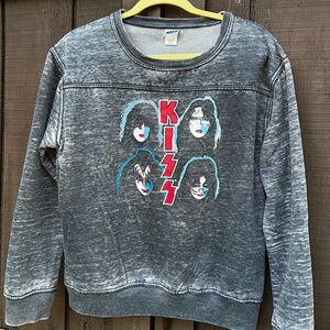 Kiss Rock Band Long Sleeve Graphic Shirt | Size: Large